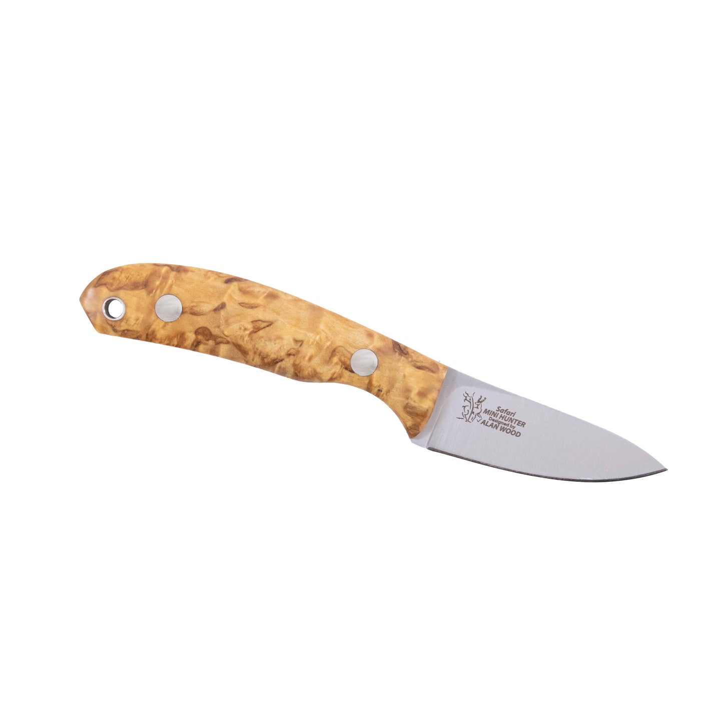 "Safari" Mini-Hunter Stabilised Curly Birch handle