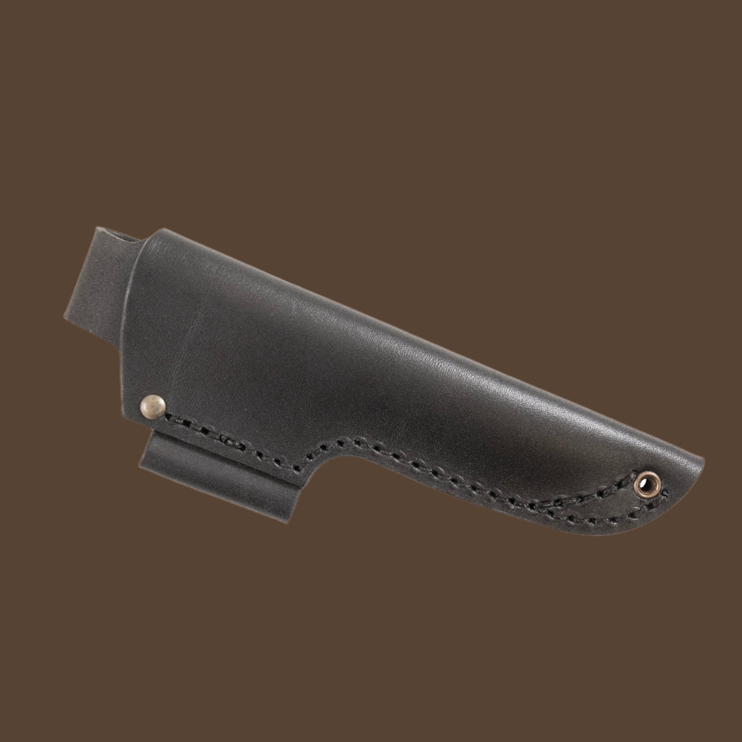 No. 10 SFK Leather Sheath with fire steel loop BLACK