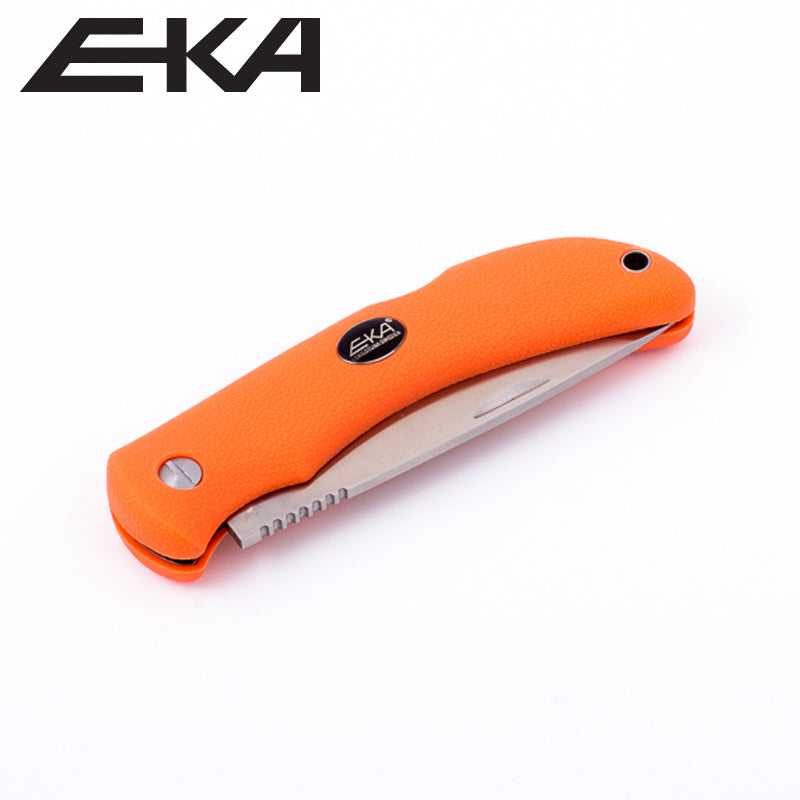 Swede 10 ORANGE HANDLE LEATHER SHEATH