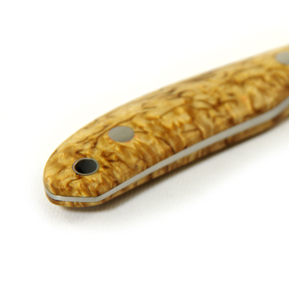 "Safari" Mini-Hunter Stabilised Curly Birch handle