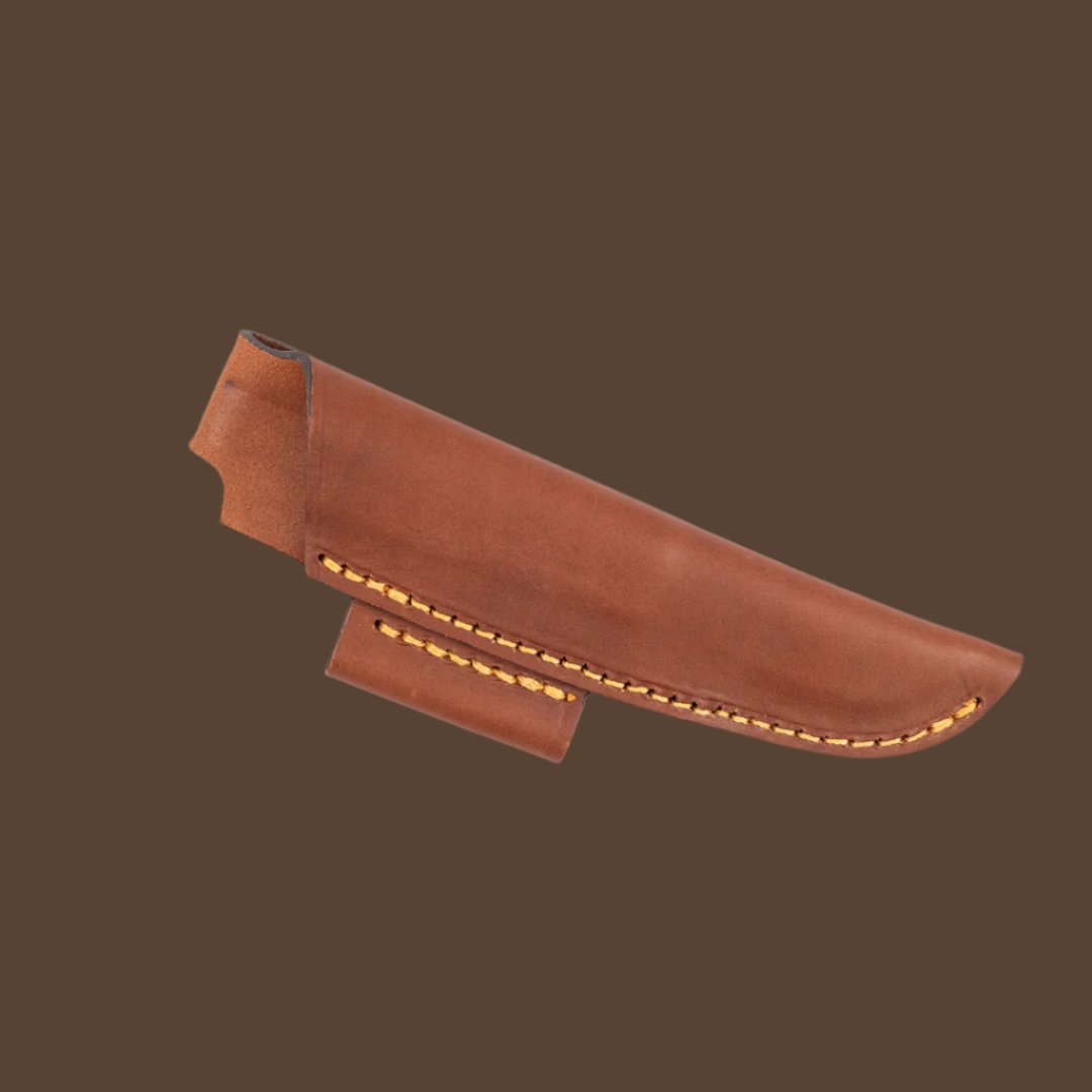 Leather Sheath for Woodsman Knife WITH FIRE STEEL LOOP