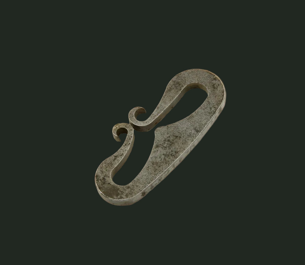 Handforged steel striker for using with a piece of flint to produce sparks for a fire