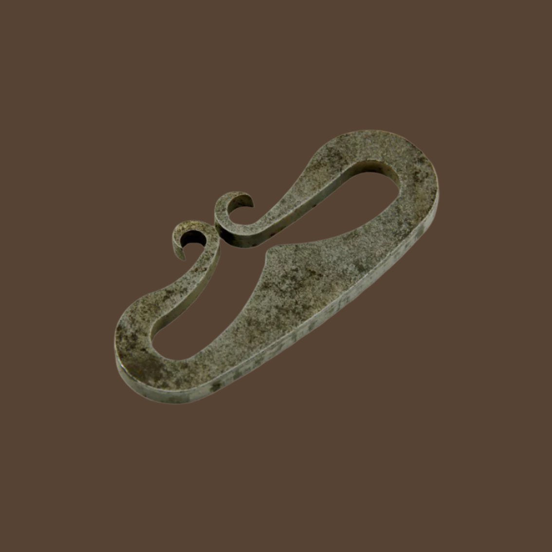 traditional carbon steel striker for firelighting with flint.