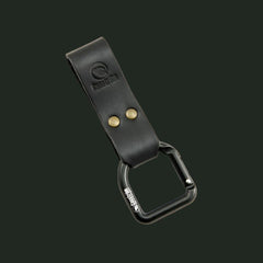 Casström No.3 black leather dangler with black D-ring studio product photo