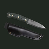 Casström Limited edition No.10 SFK knife with green micarta handle on a white background
