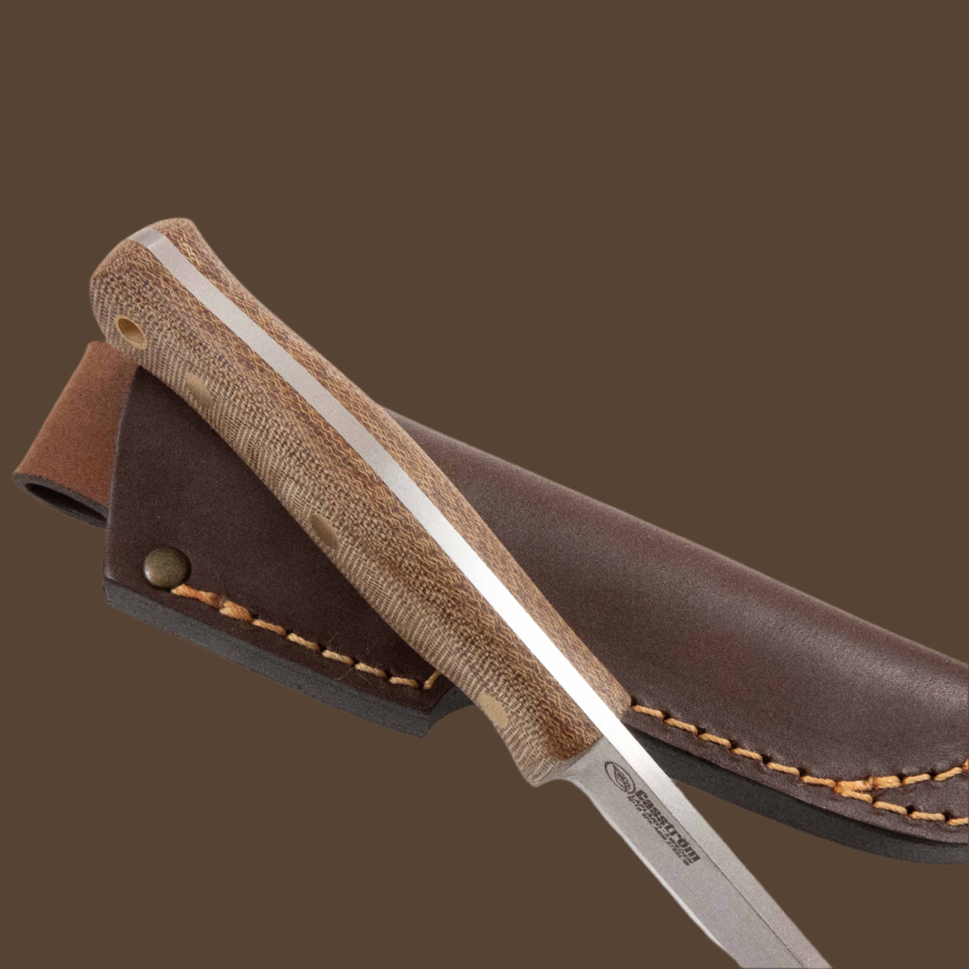 View of the Casström No.10 SFK knife - showing the full-tang construction.