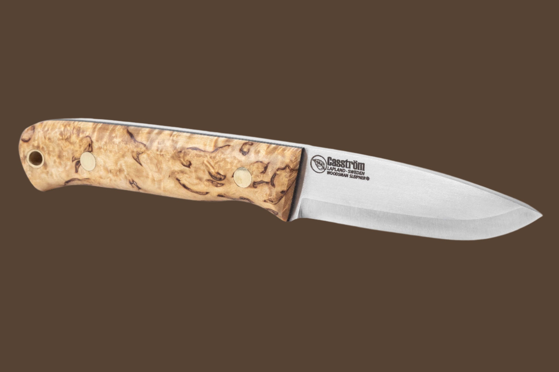 Casström Woodsman knife - Curly Birch Handle