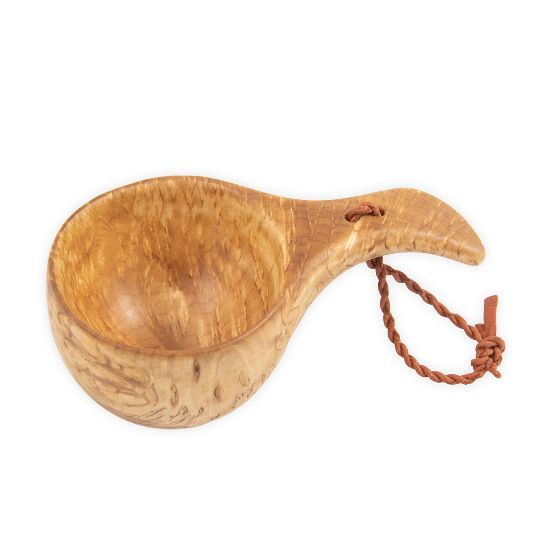 A curly Birch Kuksa - a traditional wooden cup from northern Scandinavia