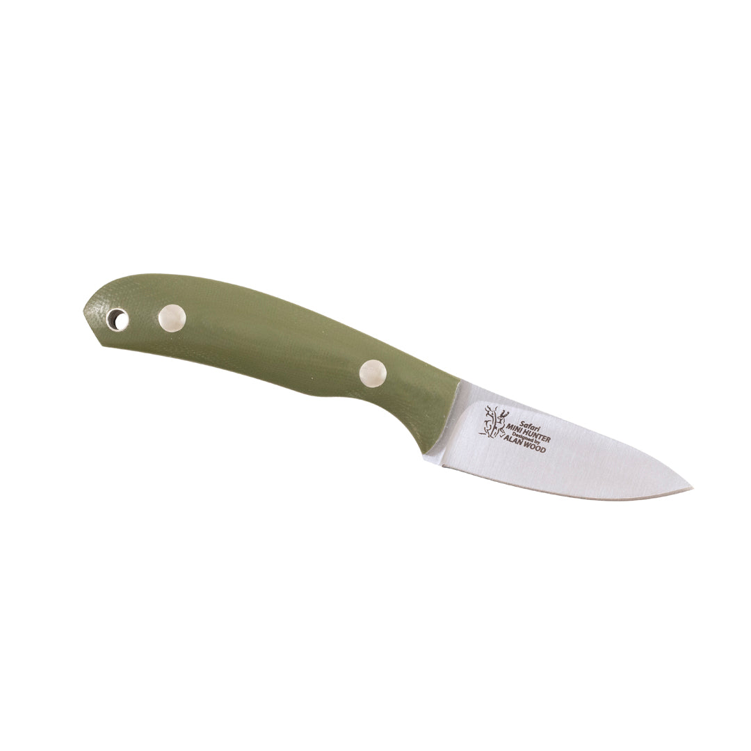 Casström Safari belt knife with olive green handle 