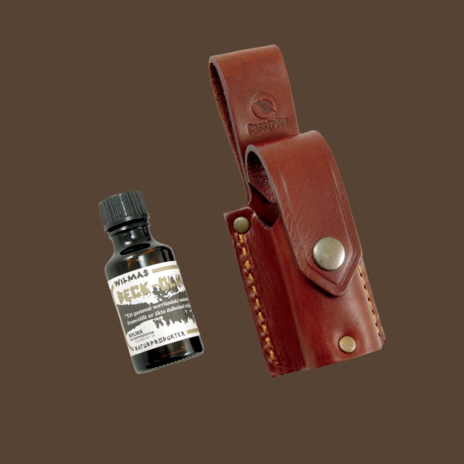 Exclusive Leather Bottle-Holder for Beck Oil - Casstrom Limited