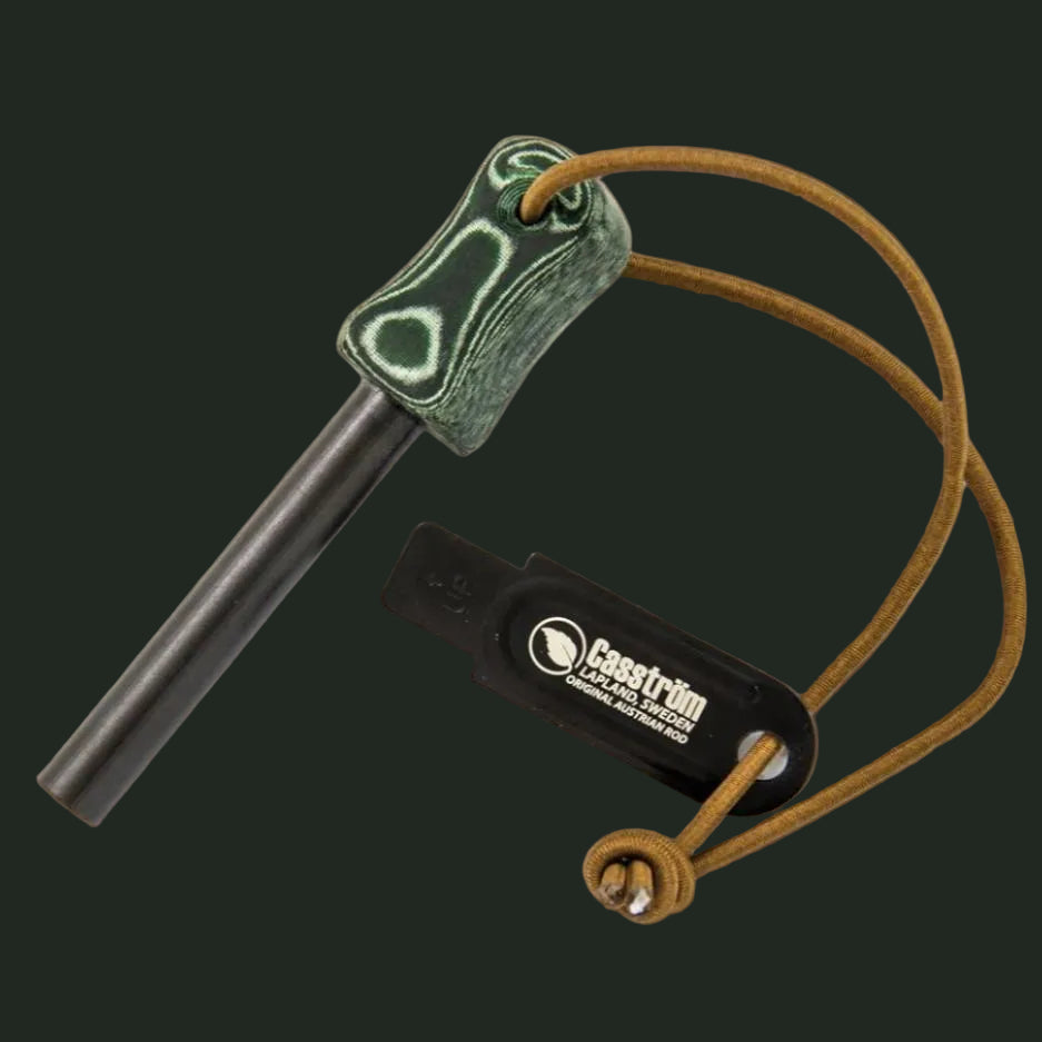 Fire Striker with Green Micarta Handle - Casstrom Limited