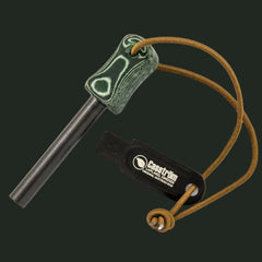 Fire Striker with Green Micarta Handle - Casstrom Limited
