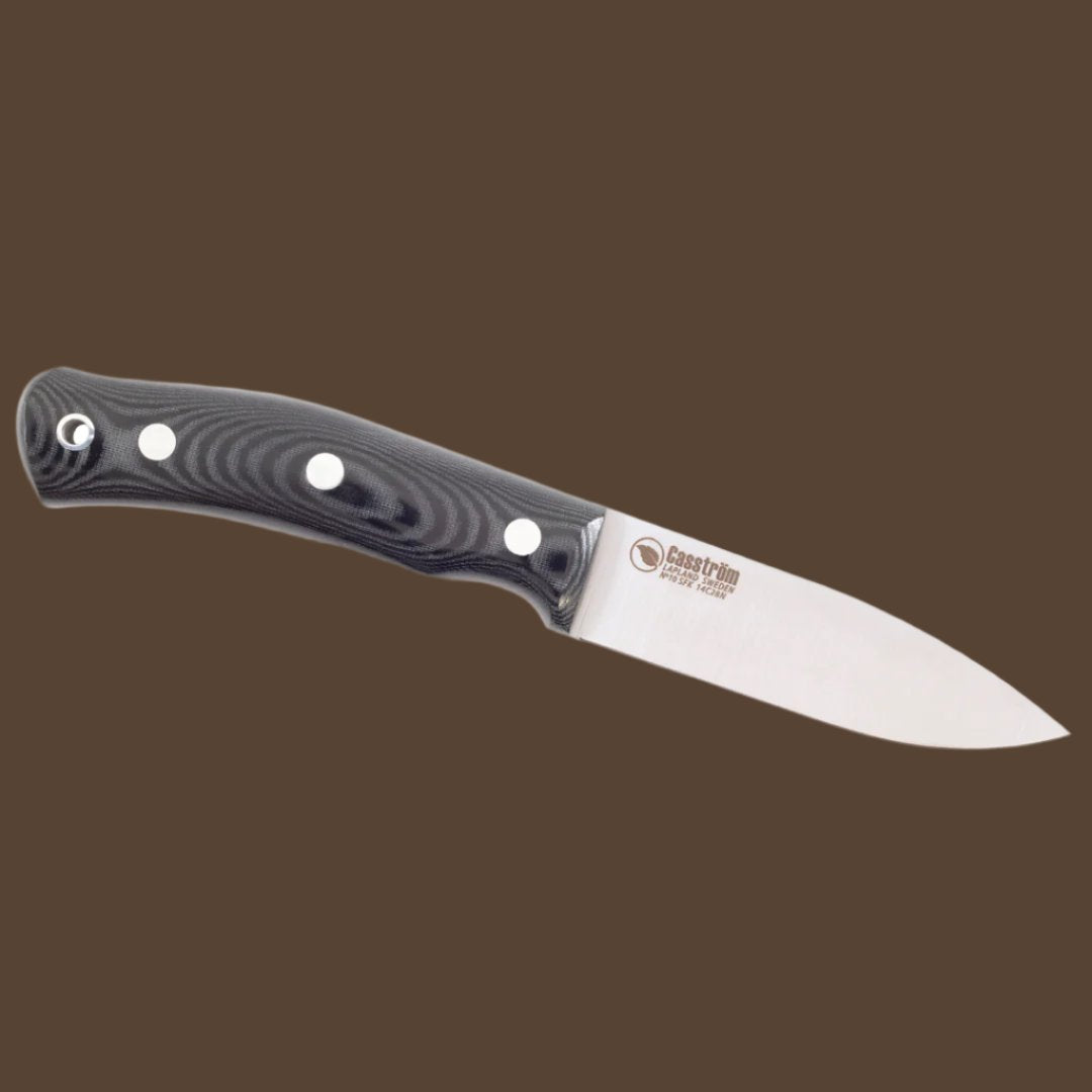 No.10 Swedish Forest Knife in Black Micarta - Casstrom Limited