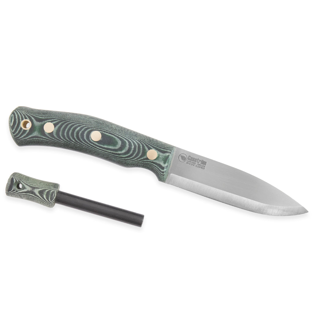 No.10 Swedish Forest Knife in Green Micarta with fire steel