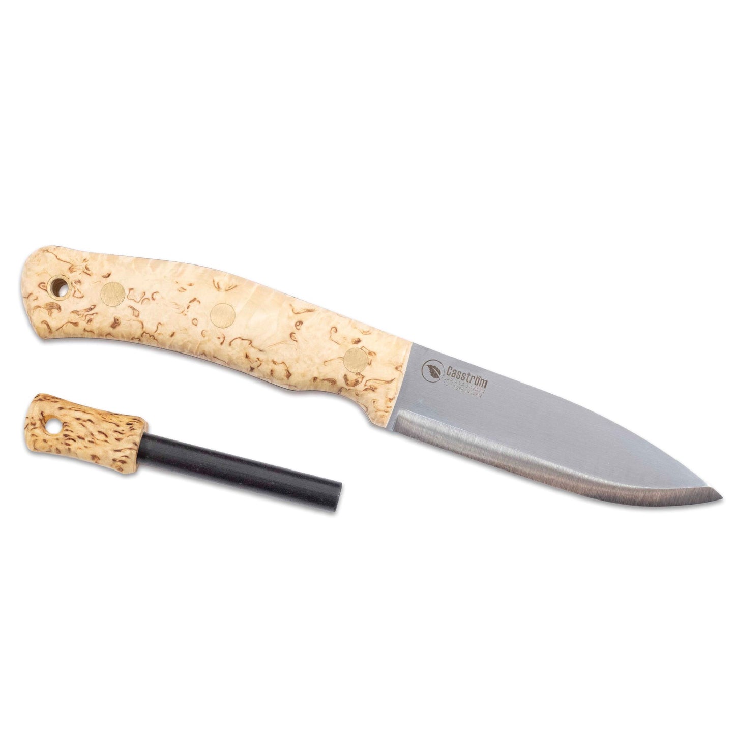 No.10 Swedish Forest Knife in Curly Birch (stainless steel) with fire steel