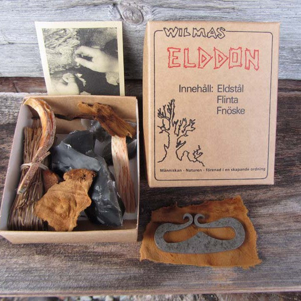 Elddon firelighting kit - boxed contents on display
